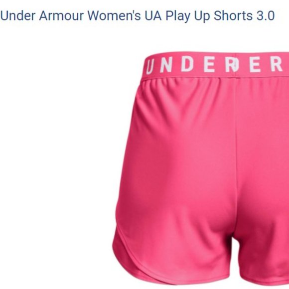 New with Tags! Women's Under Armour Play-Up Shorts Neon Pink Sz LG - Picture 4 of 8